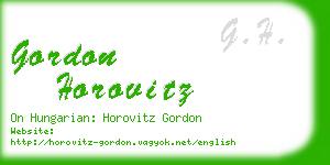 gordon horovitz business card